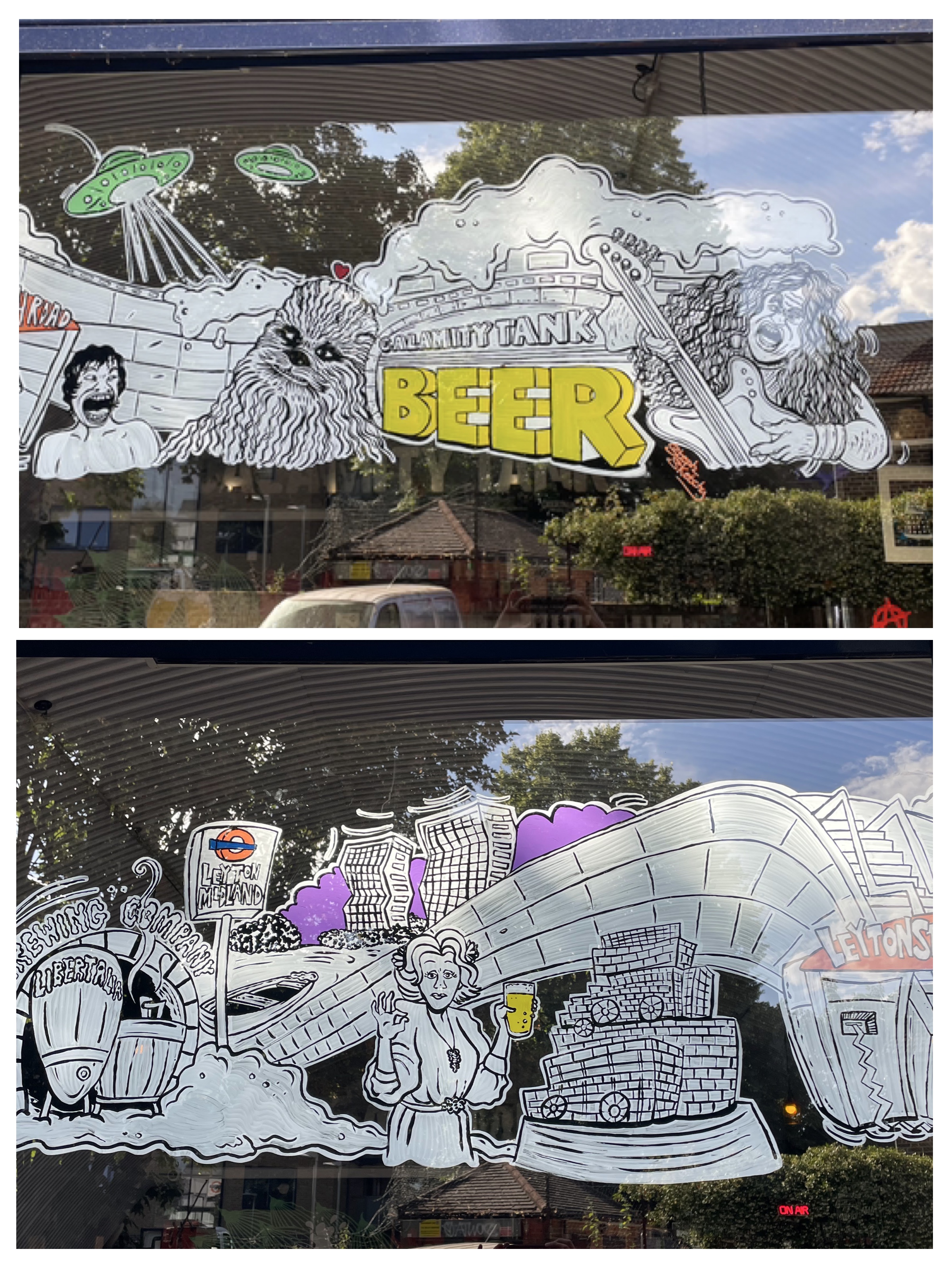 Window splash Leytonstone Arts Trail